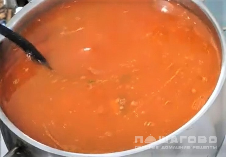 Быстрый суп с томатным соком