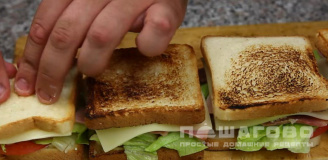 Фото приготовления рецепта: Клубный сэндвич - шаг 9