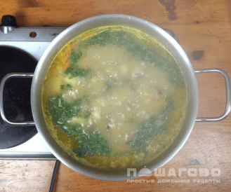 Фото приготовления рецепта: Суп фасолевый постный - шаг 4