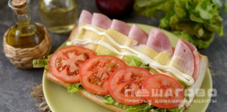 Фото приготовления рецепта: Сэндвич как в Subway - шаг 5